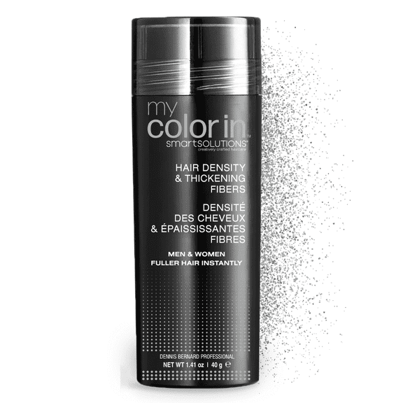 SMART SOLUTIONS Hair Density & Thickening Fibers, 1.41 Oz | Instant Volume Boost | Natural Color-Matching Coverage | For Thicker-Looking Hair (Gray)