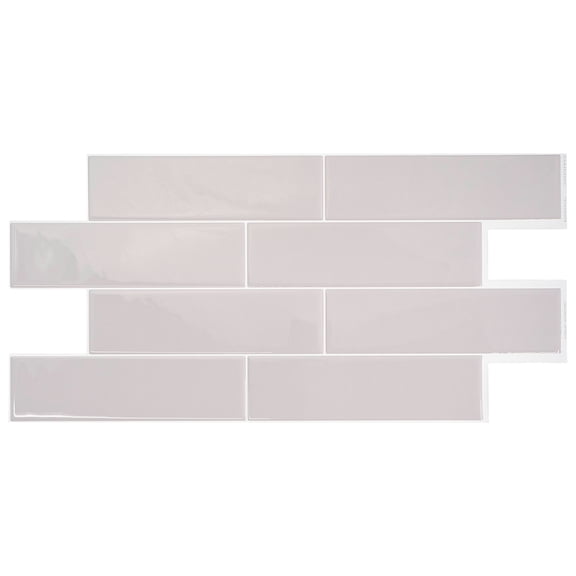 SMART TILES Peel and Stick Backsplash Tiles - 2 XL sheets of 23in x 11in - 3D Adhesive Peel and Stick Tile Backsplash for Kitchen, Bathroom, Wall Tiles