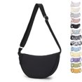 thumbnail image 1 of BE SMART Waterproof Crescent Bag Dumplings Bag Women's Crossbody Bag Trendy Shoulder Bag Triangle Shape Bag Female Chest Bag Solid Color Casual Daypack Style Hobo Sling Bag Messengers Purse, Black, 1 of 8