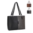 thumbnail image 1 of BE SMART Waterproof Handbag Women's Tote Bag PU Leather Large Shoulder Bag Ladies Shopping Bag Fashion Satchel Female Bags Casual Daypack for Office/Business Work/College/Daily Use/Commuter, Black, 1 of 7