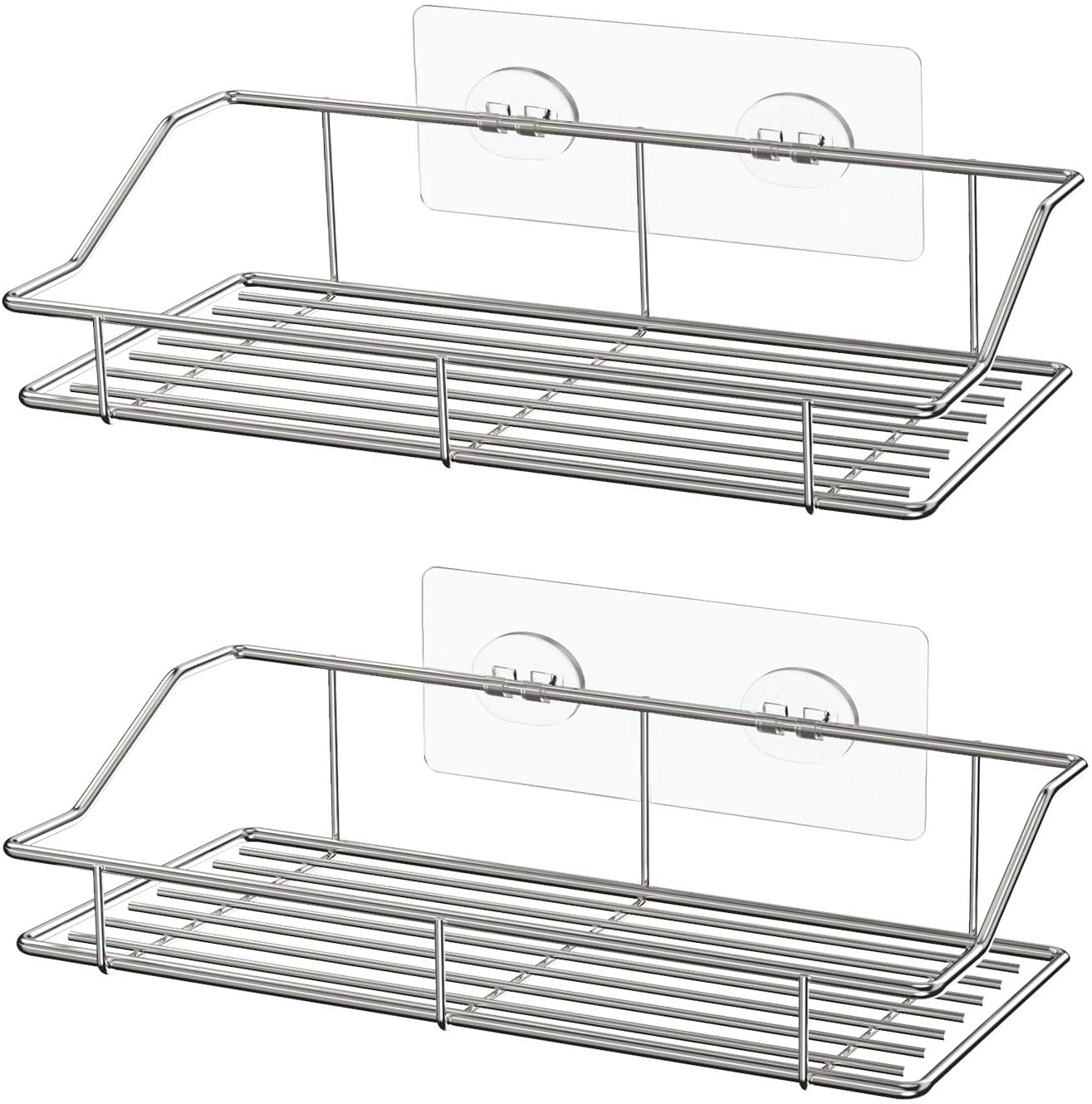 SMARTAKE 2-Pack Shower Caddy, Adhesive Bathroom Shelf Wall Mounted