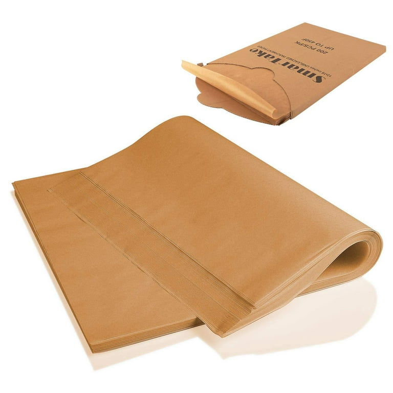 SMARTAKE 200 Pcs Parchment Paper Baking Sheets, 17x26 Inch Non-Stick Precut  Baking Parchment, Suitable for Baking Grilling Air Fryer Steaming Bread