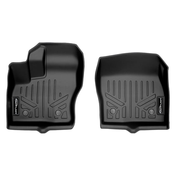 SMARTLINER 1st Row Custom Fit Floor Liners Compatible with 2021 - 2022 Ford Transit Connect Cargo Van and Passenger Van and Standard Wheel Base and Long Wheel Base