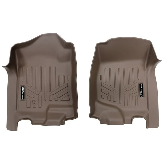 SMARTLINER 1st Row Custom Fit Floor Liners Compatible with 2007 - 2013 Chevrolet Silverado 1500 Double Cab