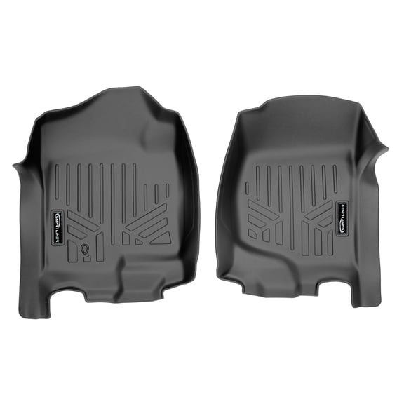 SMARTLINER 1st Row Custom Fit Floor Liners Compatible with 2007 - 2013 Chevrolet Silverado 3500 HD Double Cab