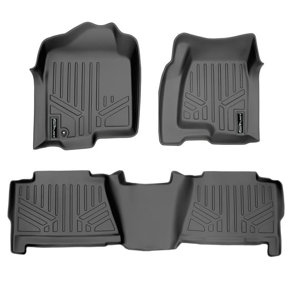 SMARTLINER 2 Rows Custom Fit Floor Liners Compatible with 2002 - 2006 Cadillac Escalade EXT (Gasoline)