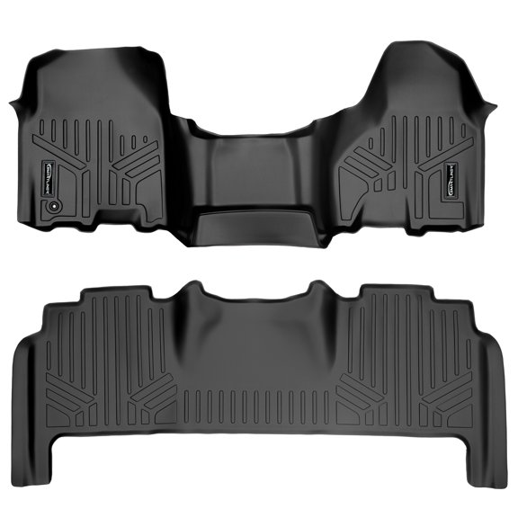 SMARTLINER 2 Rows Custom Fit Floor Liners Compatible with 2010 - 2011 Ram 3500 Mega Cab