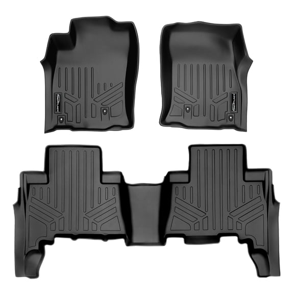 SMARTLINER 2 Rows Custom Fit Floor Liners Compatible with 2010 - 2012 Toyota 4Runner (Gasoline | 1st row liner with passenger side retentions)
