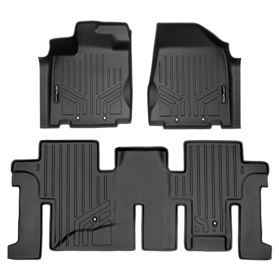 SMARTLINER 2 Rows Custom Fit Floor Liners Compatible with 2013 - 2020 Nissan Pathfinder (Gasoline)