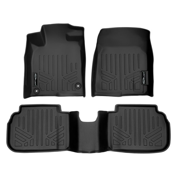 SMARTLINER 2 Rows Custom Fit Floor Liners Compatible with 2024 - 2025 Acura Integra Type S (Gasoline | Fits USB Port Version in 2nd Row)