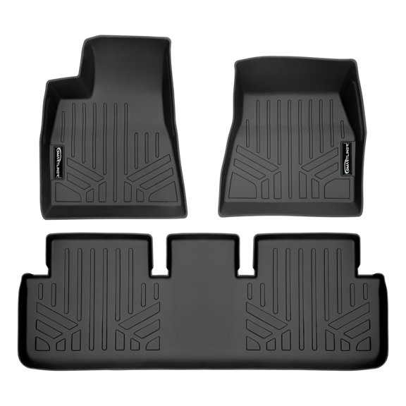 SMARTLINER 2 Rows Custom Fit Floor Liners Compatible with 2024 - 2025 Tesla Model 3 (Electric)