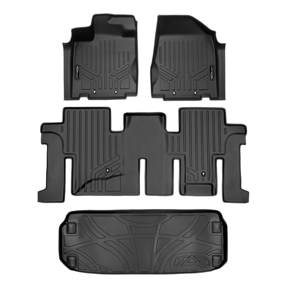 SMARTLINER 3 Rows Custom Fit Floor Liners Compatible with 2013 - 2020 Nissan Pathfinder (Gasoline)