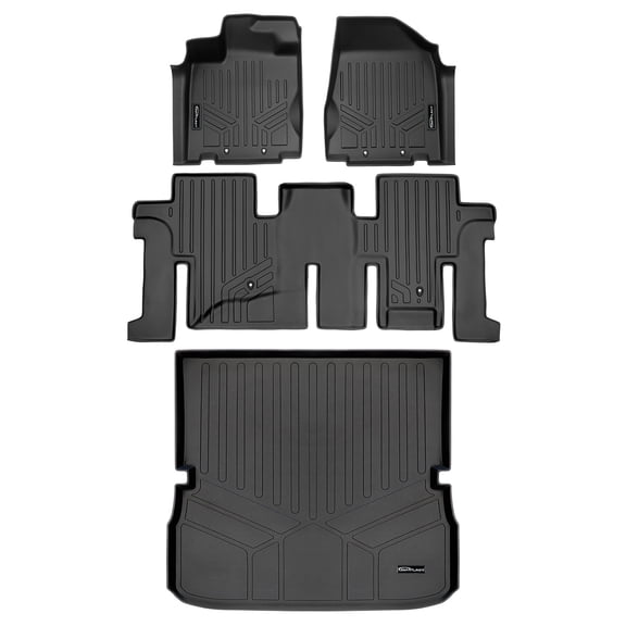SMARTLINER 3 Rows Custom Fit Floor Liners Compatible with 2013 - 2020 Nissan Pathfinder (Gasoline)