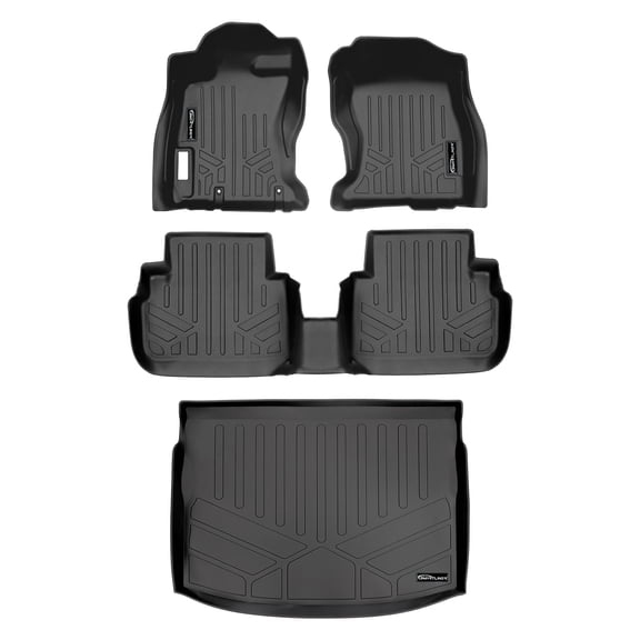 SMARTLINER 3 Rows Custom Fit Floor Liners Compatible with 2017 - 2023 Subaru Impreza Hatchback (Gasoline | Fits Hatchback models)