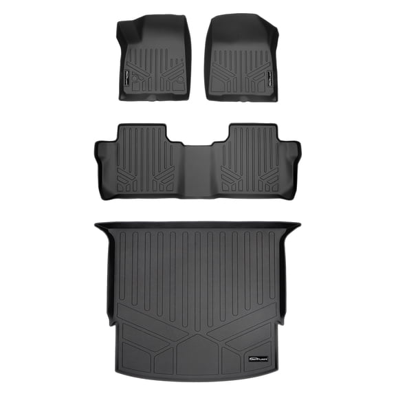 SMARTLINER 3 Rows Custom Fit Floor Liners Compatible with 2019 - 2025 Chevrolet Blazer (Gasoline | Fits without Optional Cargo Management System)