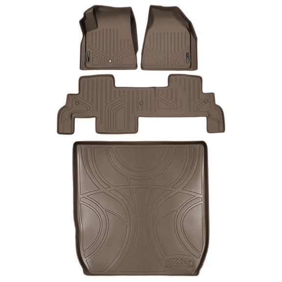 SMARTLINER 3 Rows Custom Fit Floor Liners Compatible with 2020 - 2025 Jeep Gladiator 8 Passenger (Gasoline)