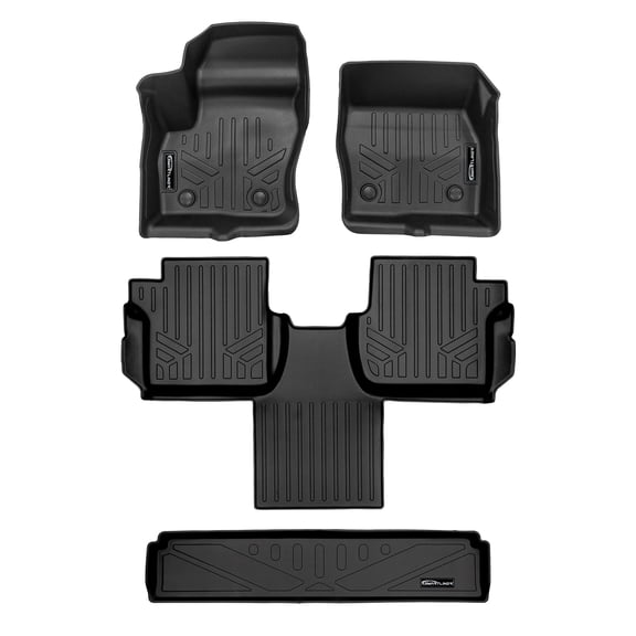 SMARTLINER 3 Rows Custom Fit Floor Liners Compatible with 2021 - 2022 Ford Transit Connect Long Wheel Base and Passenger Van