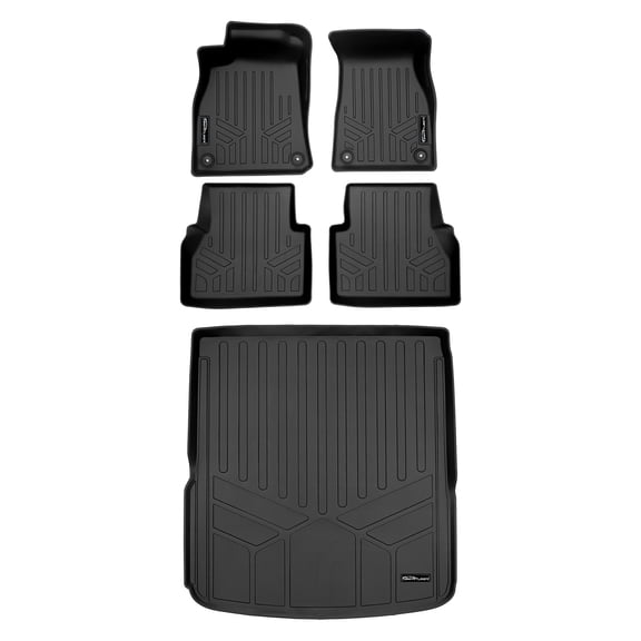 SMARTLINER 3 Rows Custom Fit Floor Liners Compatible with 2021 - 2025 Audi RS 6 Avant (Gasoline | Without 2nd Row floor Retention)