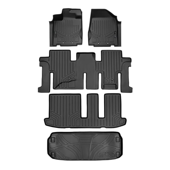 SMARTLINER 4 Rows Custom Fit Floor Liners Compatible with 2013 - 2020 Nissan Pathfinder (Gasoline)