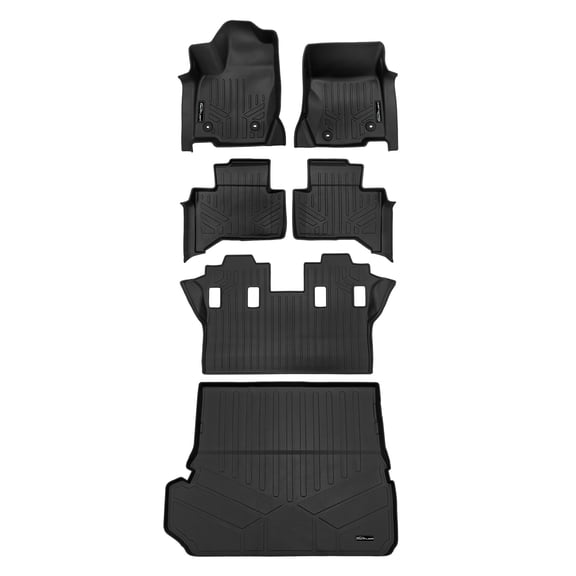 SMARTLINER 4 Rows Custom Fit Floor Liners Compatible with 2024 - 2025 Lexus GX 7 Passenger (Gasoline)