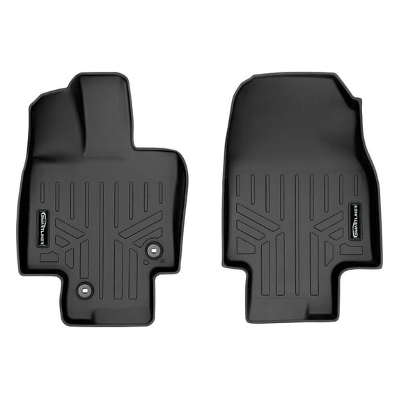 SMARTLINER All Weather Custom Fit 1st Row Black Floor Mat Liner Set Compatible With 2020-2022 Toyota Highlander