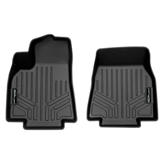 SMARTLINER All Weather Custom Fit Black 1st Row Floor Mat Liner Set Compatible With 2020-2023 Tesla Model Y