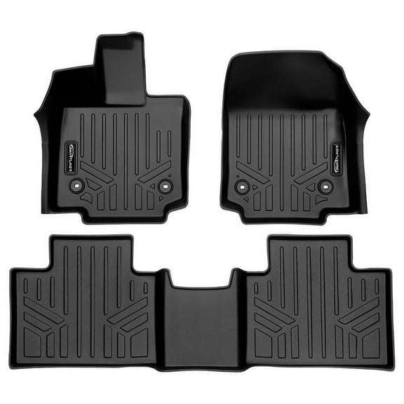 SMARTLINER All Weather Custom Fit Black 2 Row Floor Mat Liner Set Compatible With 2023-2024 Lexus RX (Only Fits Non-Hybrid Models)