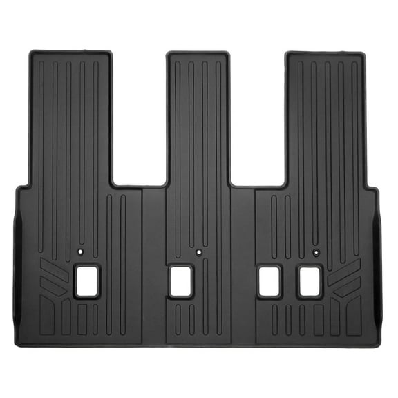 SMARTLINER All Weather Custom Fit Black 3rd Row Floor Mat Liner Set Compatible With 2022-2025 Kia Carnival MPV (8 Passenger Models)