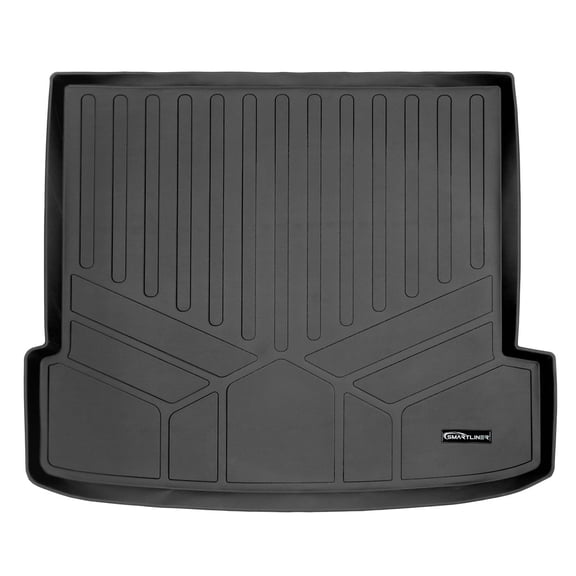 SMARTLINER All Weather Custom Fit Cargo Liner Trunk Floor Mat Black Compatible With 2020-2022 BMW X6 Cargo Fits Without Spare Tire