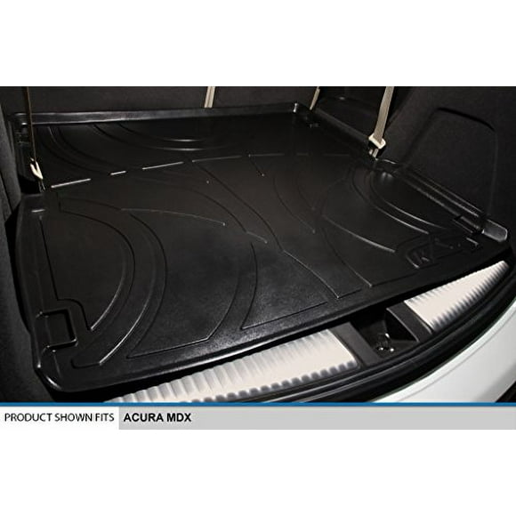 SMARTLINER All Weather Custom Fit Cargo Trunk Liner Floor Mat Behind 2nd Row Seat Black for 2014-2020 Acura MDX