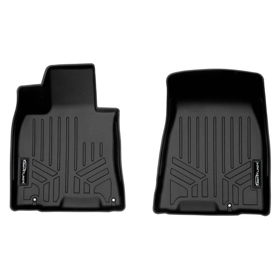 SMARTLINER All Weather Custom Fit Floor Mats 1st Row Liner Set Black Compatible With 2022-2023 Genesis GV70 (Fits 2.5T/3.5T AWD Models)