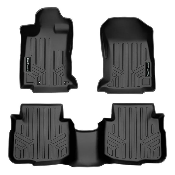 SMARTLINER All Weather Custom Fit Floor Mats 2 Row Liner Set Black Compatible With 2020-2021 Subaru Outback/ Legacy