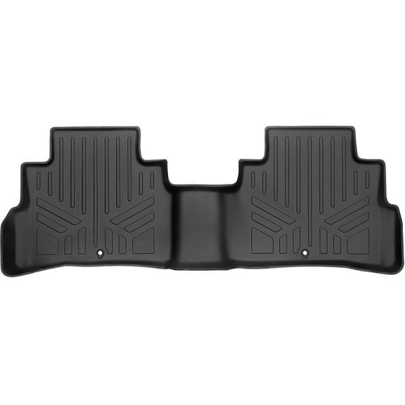 SMARTLINER All Weather Custom Fit Floor Mats 2nd Row Liner Black Compatible With 2019-2022 Nissan Murano