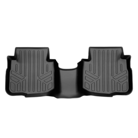 SMARTLINER All Weather Custom Fit Floor Mats 2nd Row Liner Black Compatible With 2020-2021 Subaru Outback/ Legacy
