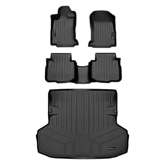 SMARTLINER All Weather Custom Fit Floor Mats and Cargo Liner Set Black Compatible With 2020-2021 Subaru Outback