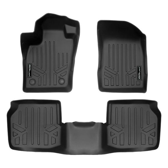 SMARTLINER All Weather Protection Custom Fit Black 2 Row Floor Mat Liner Set Compatible With 2023-2024 Dodge Hornet GT/ GT Plus & R/T Plug-In Hybrid