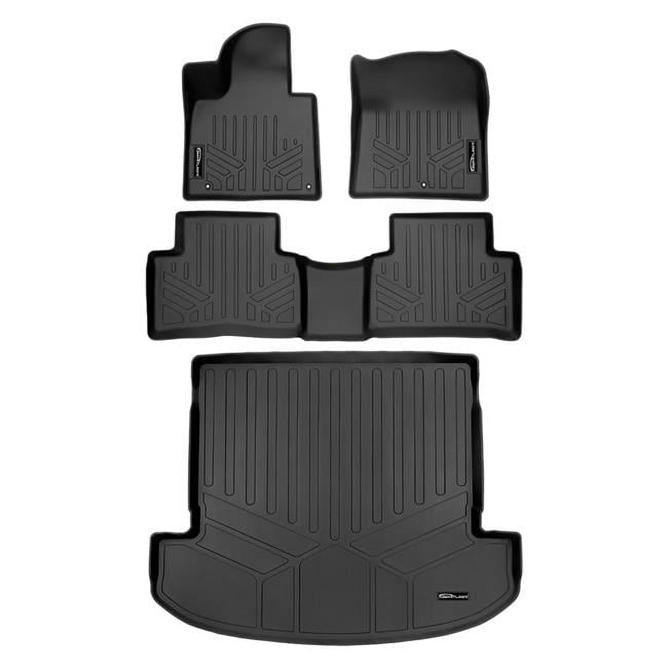 SMARTLINER Custom Fit 2 Row Floor Mats \u0026 Cargo Liner Behind 2nd Row Set Compatible With 2021-2023 Kia Sorento (Only with 2nd Row Bench Seat. Does Not Fit Hybrid Models)