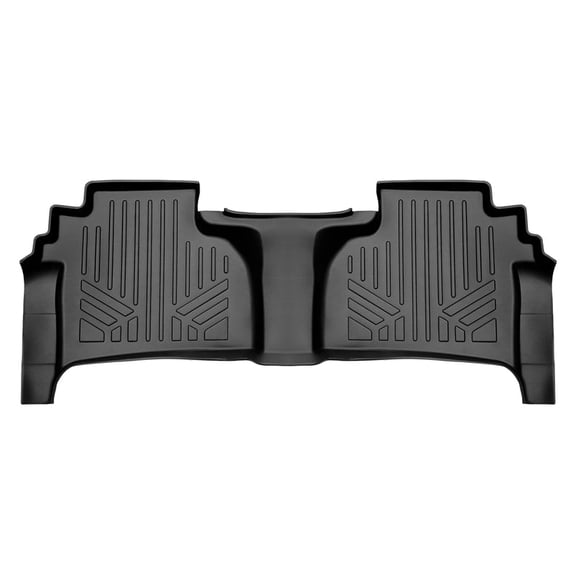 SMARTLINER Custom Fit 2nd Row Floor Liners Compatible With 2019-2023 Chevrolet Silverado 1500 & 2020-2023 Silverado 2500/3500 Double Cab (with 2nd Row Under Seat Storage)