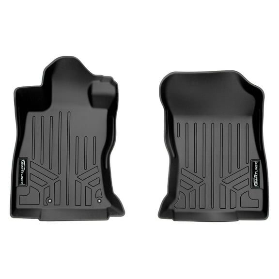 SMARTLINER Custom Fit All Weather 1st Row Black Floor Mat Liner Set Compatible With 2019-2022 Subaru Forester