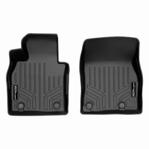 SMARTLINER Custom Fit All Weather 1st Row Black Floor Mat Liners Set Compatible With 2020-2023 Mazda CX-30