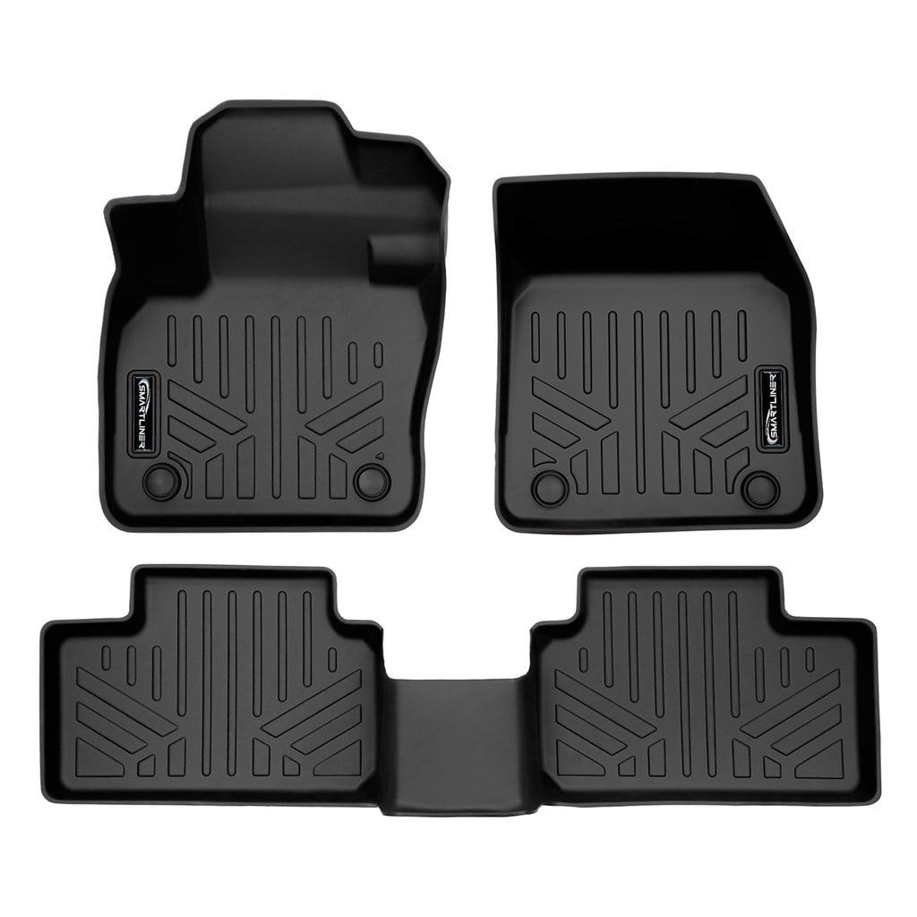 SMARTLINER Custom Fit All Weather 2 Row Black Floor Mat Liner Set