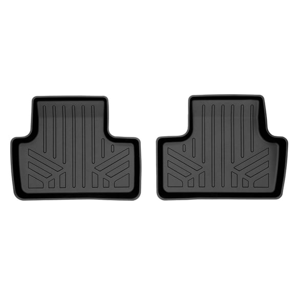 SMARTLINER Custom Fit All Weather 2nd Row Black Floor Mat Liners Compatible With 2018-2023 Volvo XC60 (Does NOT fit Hybrid Models)