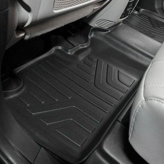 SMARTLINER Custom Fit All Weather Black 2nd Row Floor Mat Liners Compatible With 2021-2025 Hyundai Santa Fe (Does Not Hybrid Models)