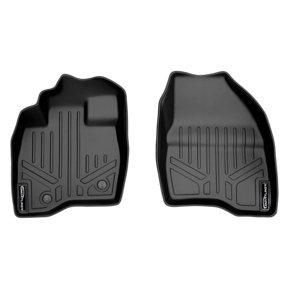 SMARTLINER Custom Fit Floor Mats 1st Row Liner Set Black Compatible With 2015-2016 Ford Explorer