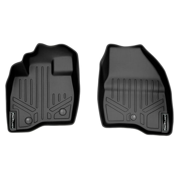 SMARTLINER Custom Fit Floor Mats 1st Row Liner Set Black Compatible With 2017-2019 Ford Explorer