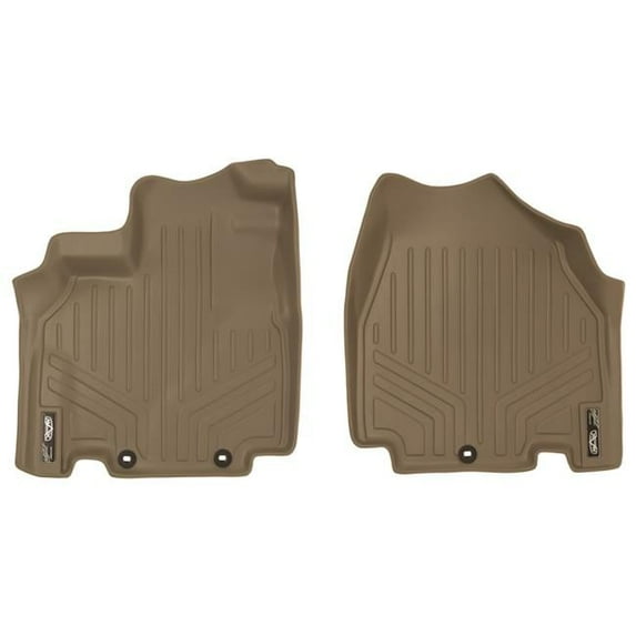 SMARTLINER Custom Fit Floor Mats 1st Row Liner Set Tan Compatible With 2011-2017 Honda Odyssey - All Models