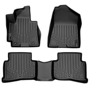 SMARTLINER Custom Fit Floor Mats 2 Row Liner Set Black Compatible With 2016-2018 Hyundai Tucson