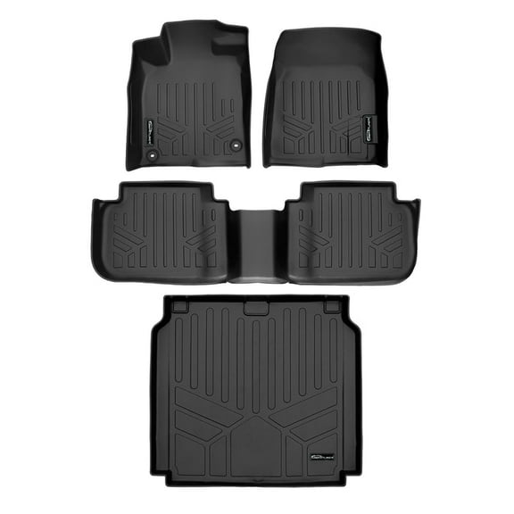 SMARTLINER Custom Fit Floor Mats 2 Rows and Cargo Liner Set Black Compatible With 2023-2024 Acura Integra (Does not Fit with 2nd Row USB Ports)