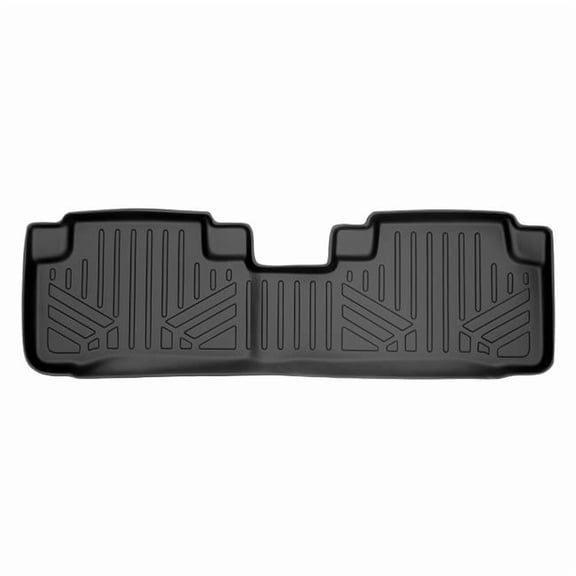 SMARTLINER Custom Fit Floor Mats 2nd Row Liner Black Compatible With 2007-2011 Honda CR-V