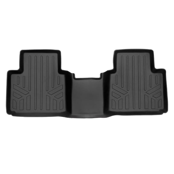 SMARTLINER Custom Fit Floor Mats 2nd Row Liner Black Compatible With 2022-2025 Mitsubishi Outlander (Does not Fit PHEV or Sport Models)